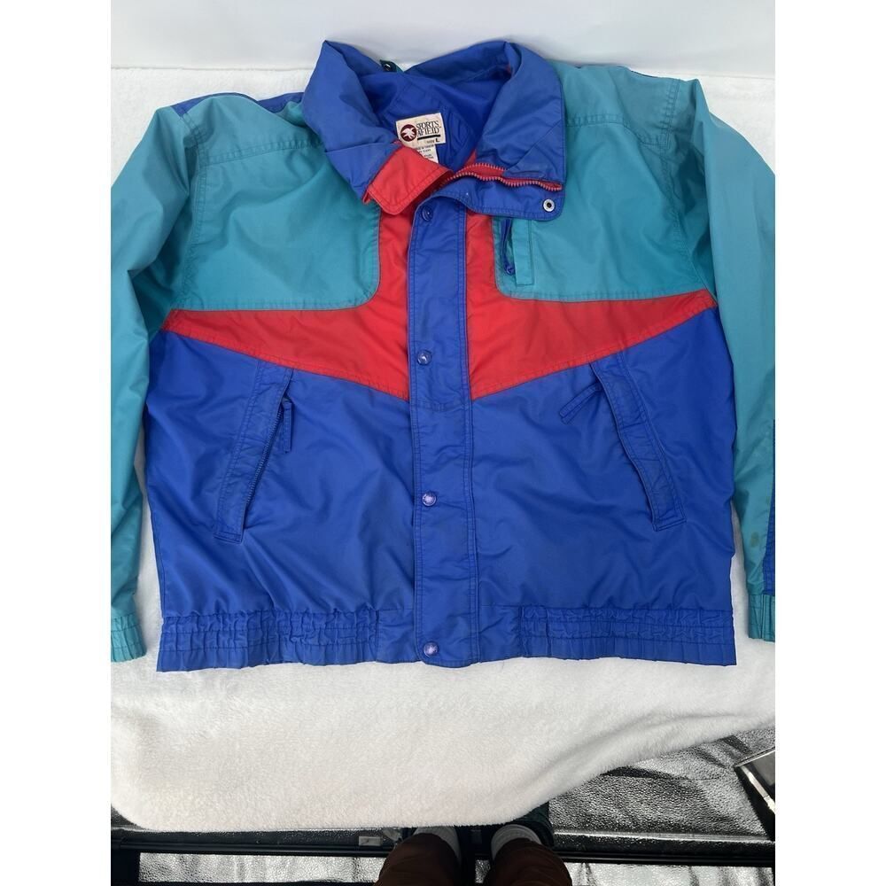 Vintage 80s Sports Afield Colorblock Jacket Size L